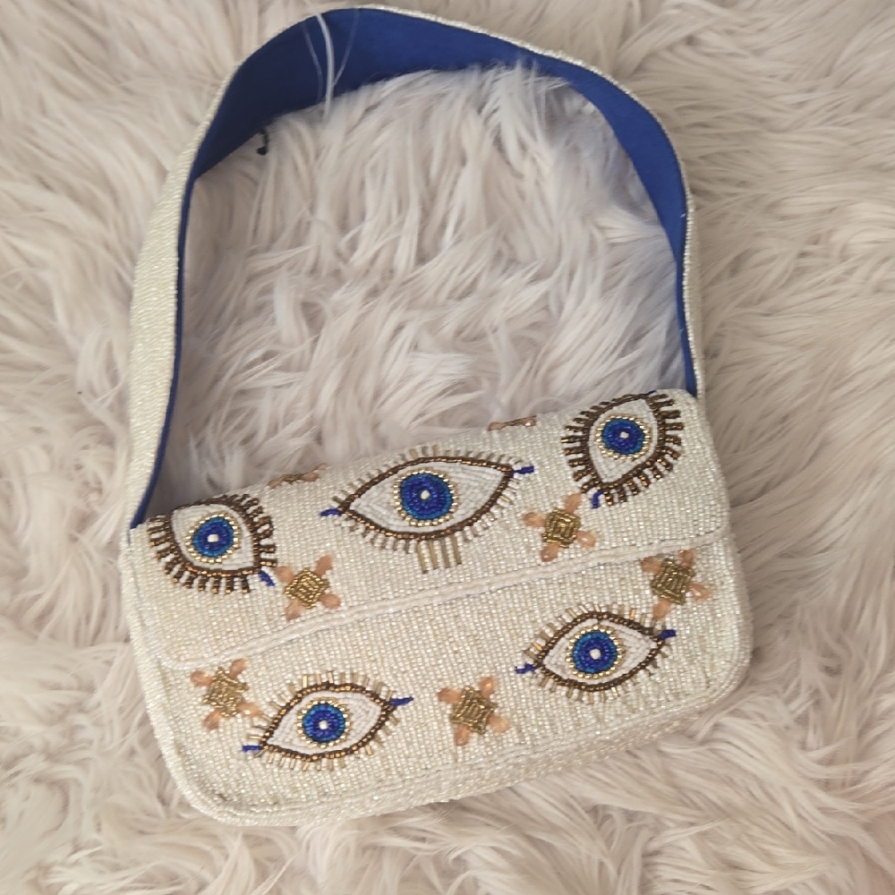 Evil Eye Beaded Shoulder Bag